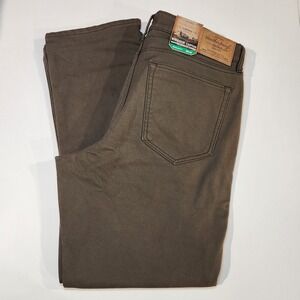 Weatherproof Vintage Stretch Canvas Bonded Fleece Lining Pant, 38x32, Green NWT‎